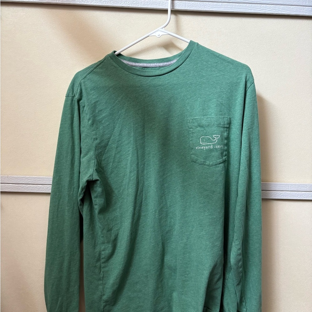 Vineyard Vines Men's Long Sleeve Tee in Green